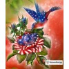 Ships From USA - USA Star Spangled Hummingbird 40x60cm
