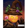 Ships From USA -  Pumpkin With Witches Hat Halloween 60x40cm
