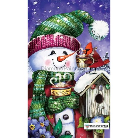 Happy Snowman Christmas Diamond Painting Kit