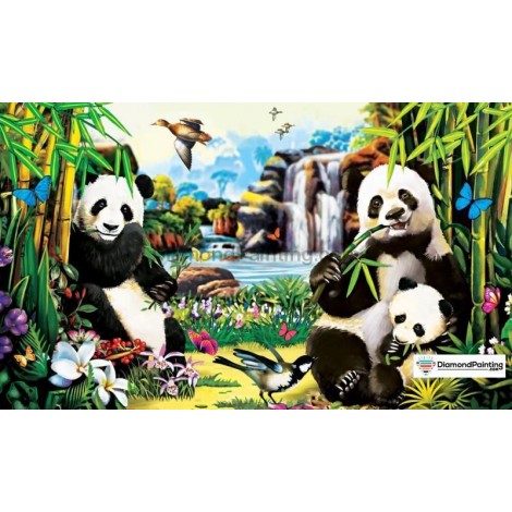 Panda Family Diamond Painting Kit