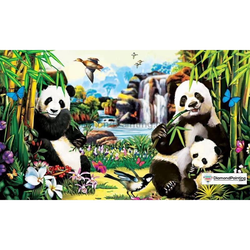 Panda Family Diamond...