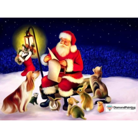 Ships From USA - Santa's Christmas List 60x40cm