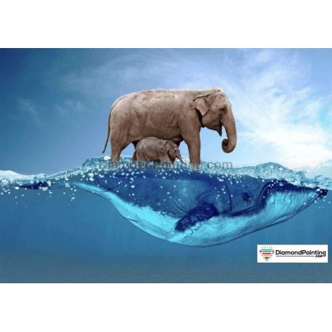 Abstract Elephant-Fish Art DIY Diamond Painting Kit