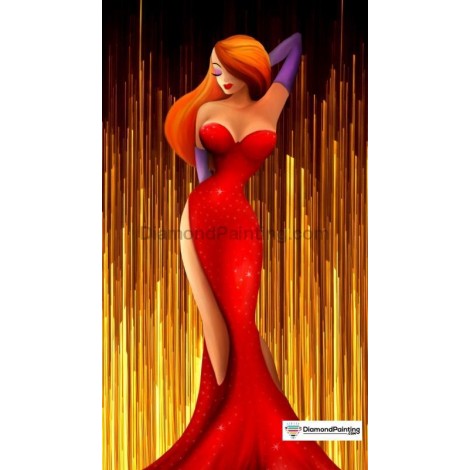 Ships From USA -  Jessica Red 50x30cm