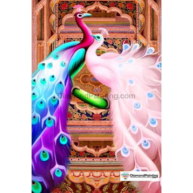 Colorful Peacocks Di...