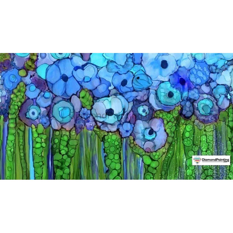 Abstract Blue Flower...