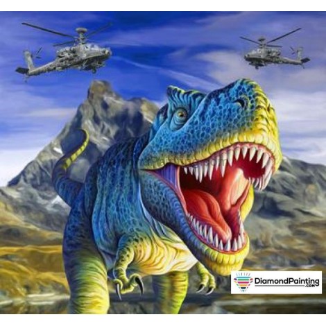 Ships from USA - Dinosaur T-Rex Attack 40x40cm