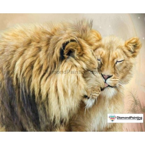 Adorable Lions 5D DIY Diamond Painting Kit