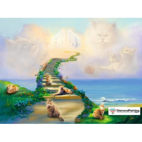All Cats Go To Heaven Painting With Diamonds Kit