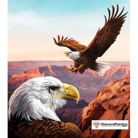 America The Beautiful Eagle 50x40cm Diamond Painting Kit