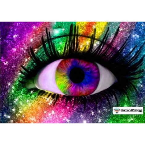 Rainbow Colored Eye Diamond Painting Kit