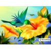 Hummingbird Flower Paint By Diamonds Kit