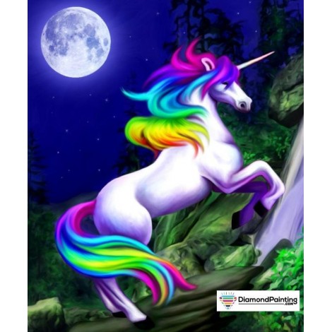 Unicorn Moon Diamond Painting Kit